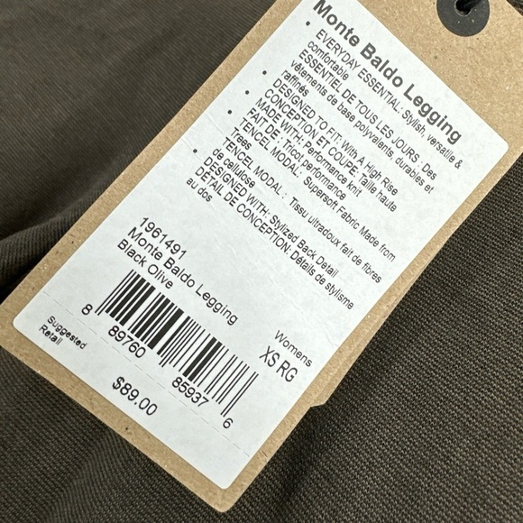 Prana Monte Baldo Warm Ankle Length Leggings With Pockets Size XS - Picture 5 of 8